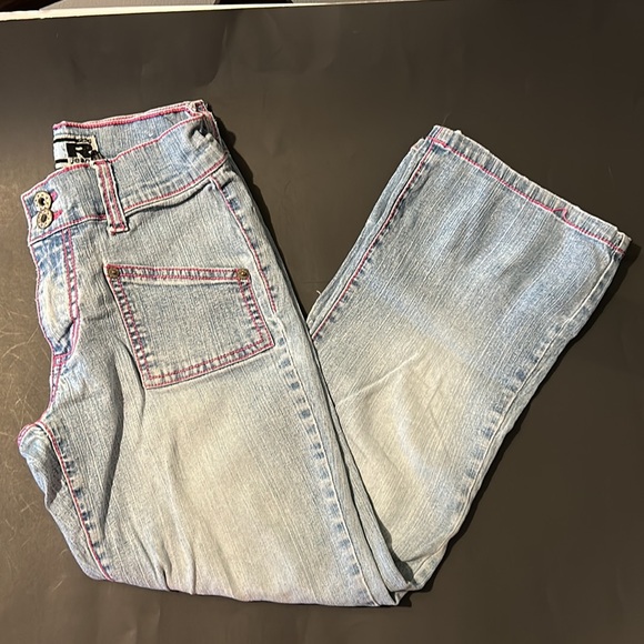 Rave R4R Jeans ladies Size 1 Stone Washed Pink Trim - Picture 6 of 8